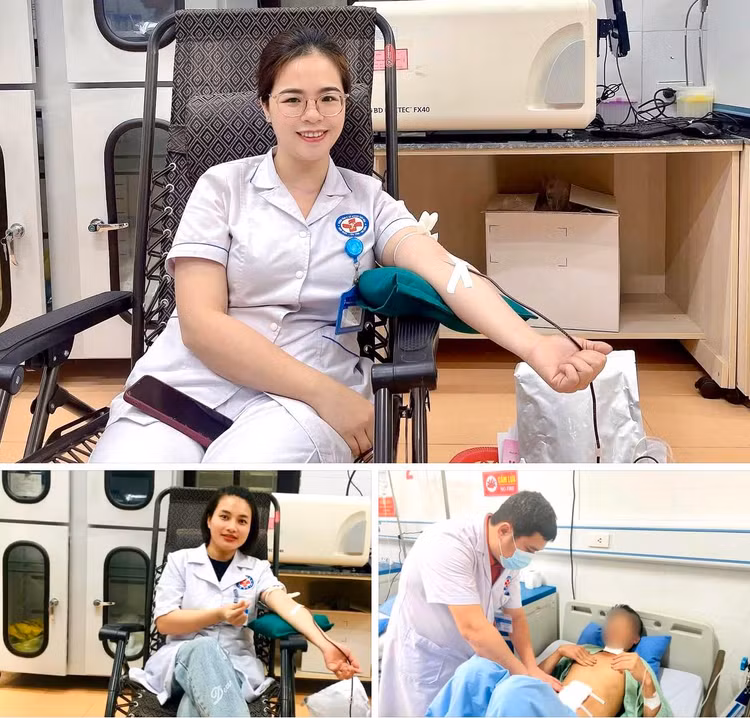 Hai nhân viên y tế đã kịp thời hiến máu để cứu bệnh nhân - Ảnh BVCC