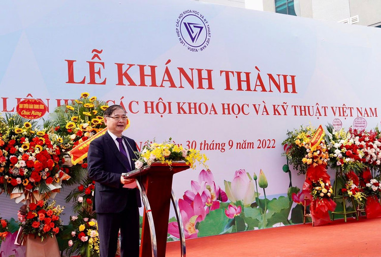 TSKH Phan Xuân Dũng, Chủ tịch VUSTA tuyên bố khánh thành tòa nhà VUSTA.