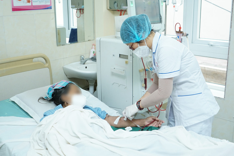 Bệnh nhân lọc máu - Ảnh BVCC