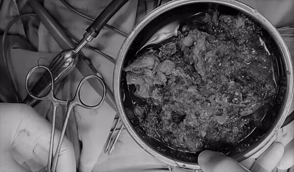 Khối bã thức ăn được phẫu tích
