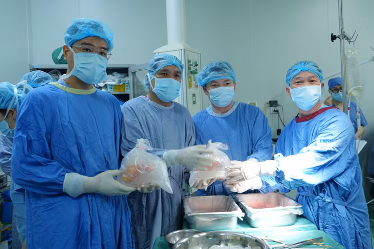 Tạng được lấy ra trước khi thực hiện ghép - Ảnh BVCC