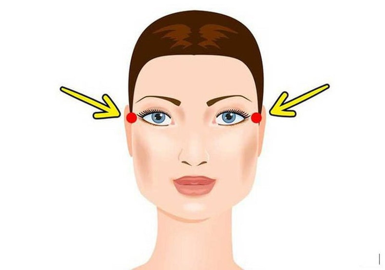 Day ấn huyệt thái dương có tác dụng giảm huyết áp - Ảnh minh họa