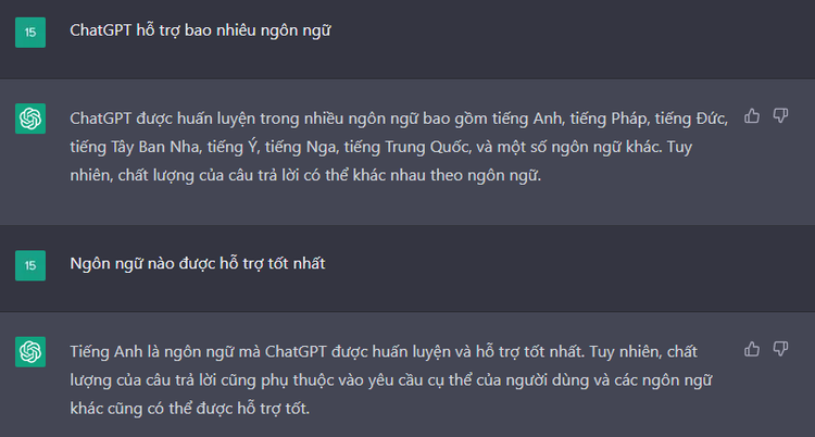 Hỏi ChatGPT hỗ trợ bao nhiêu ngôn ngữ và ngôn ngữ nào được hỗ trợ tốt nhất