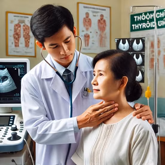 Thăm khám tuyến giáp - Ảnh minh họa BSCC