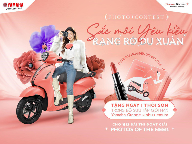 Cuộc thi ảnh cho khách hàng Yamaha Grande “SẮC MÔI YÊU KIỀU, RẠNG RỠ DU XUÂN” Cuộc thi ảnh cho khách hàng Yamaha Grande “SẮC MÔI YÊU KIỀU, RẠNG RỠ DU XUÂN”