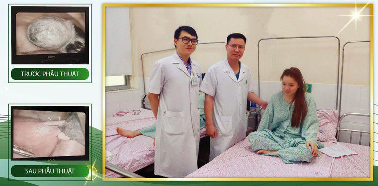 Bác sĩ thăm khám và tư vấn cho sản phụ sau phẫu thuật - Ảnh BVCC