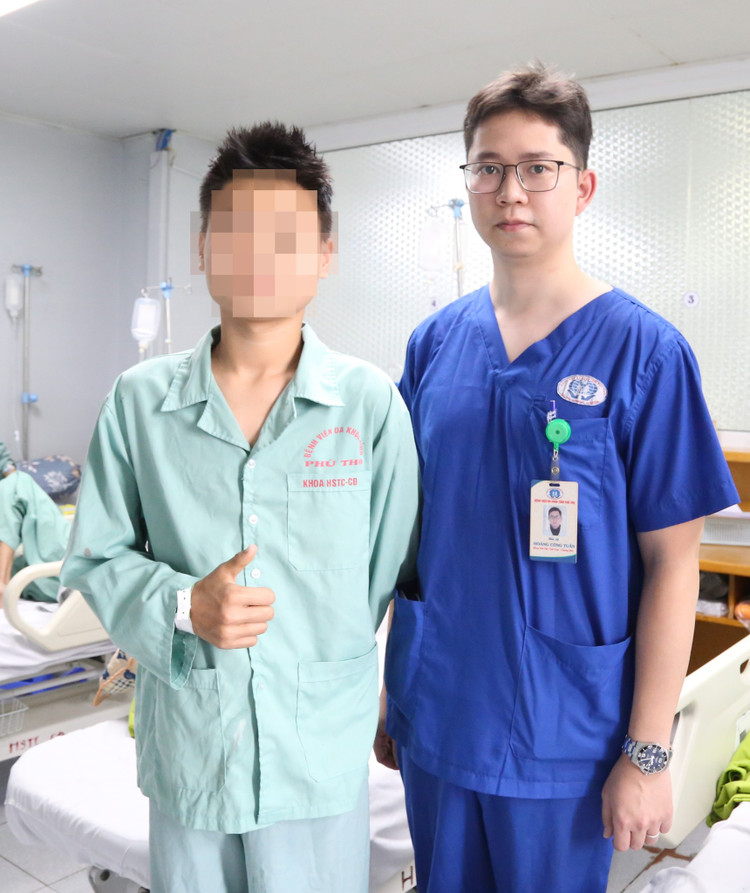 Người bệnh đã có thể tự đi lại và được ra viện - Ảnh BVCC