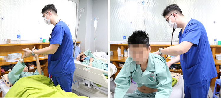 Bác sĩ thăm khám cho người bệnh - Ảnh BVCC