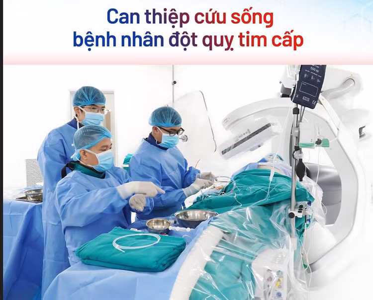 Người đàn ông 42 tuổi bị đột quỵ tim được can thiệp cứu sống