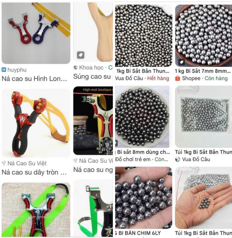 Súng bắn bi sắt không chỉ ảnh hưởng tới mắt mà còn có thể gây nguy hiểm tính mạng - Ảnh BVCC