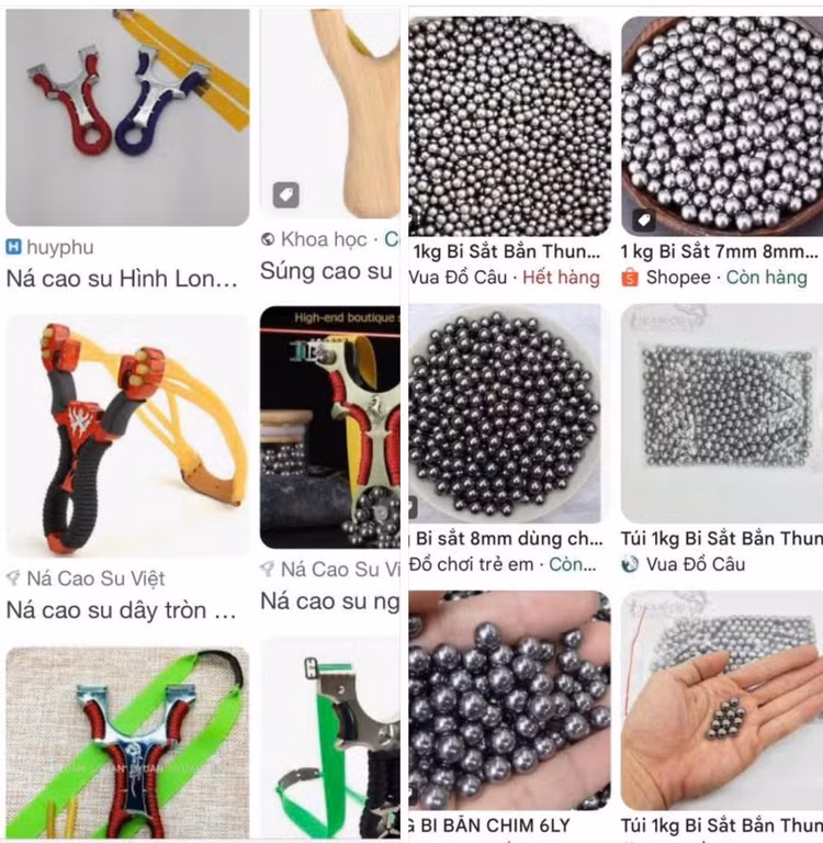 Súng bắn bi sắt không chỉ ảnh hưởng tới mắt mà còn có thể gây nguy hiểm tính mạng - Ảnh BVCC