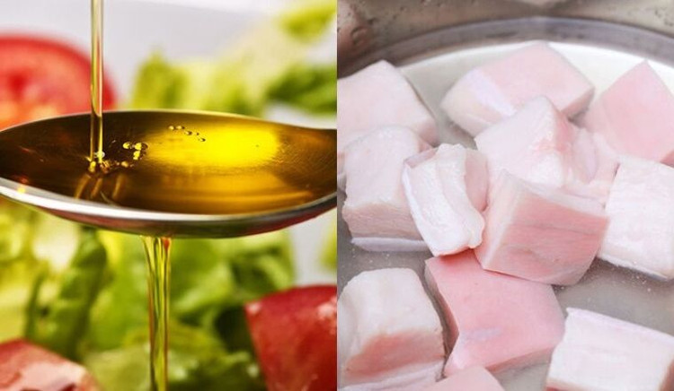 Nên kết hợp linh hoạt giữa dầu ăn và mỡ lợn - Ảnh minh họa