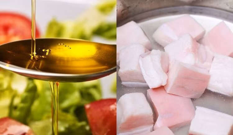 Nên kết hợp linh hoạt giữa dầu ăn và mỡ lợn - Ảnh minh họa