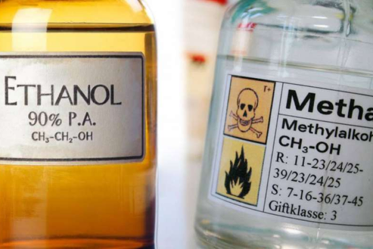 Cồn công nghiệp chứa Methanol rất nguy hiểm