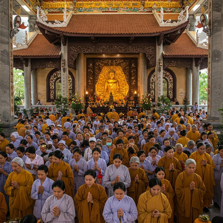 Đông đảo người dân tham gia chiêm bái Xá lợi Đức Phật - Ảnh BSCC