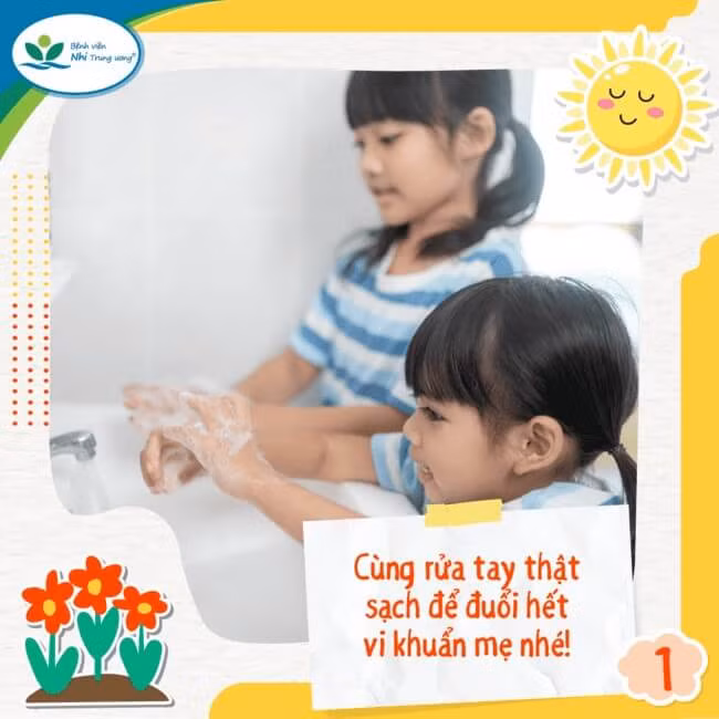 Giữ gìn vệ sinh sạch sẽ, đặc biệt là đôi bàn tay