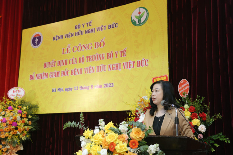 Bộ trưởng Bộ Y tế Đào Hồng Lan phát biểu tại lễ công bố