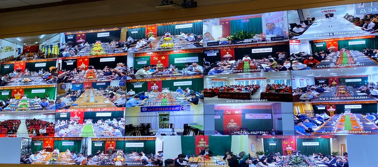 Các điểm cầu tham dự Hội nghị