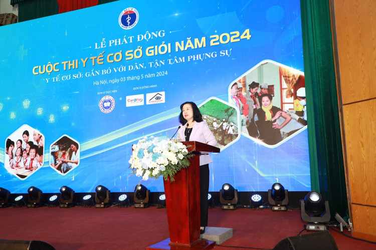 Bộ trưởng Bộ Y tế Đào Hồng Lan phát biểu tại buổi lễ