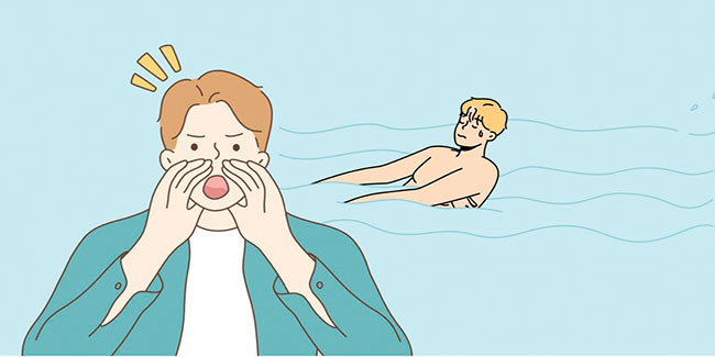 Gọi trợ giúp khi có người bị đuối nước - ảnh minh họa BVCC