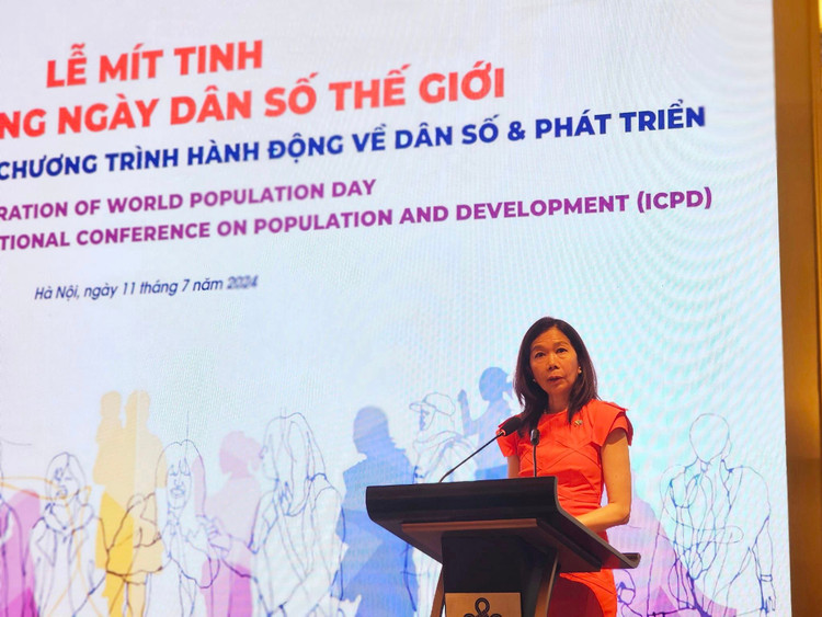 Bà Pauline Fatima Tamesis, Điều phối viên Thường trú Liên Hợp Quốc tại Việt Nam đã phát biểu