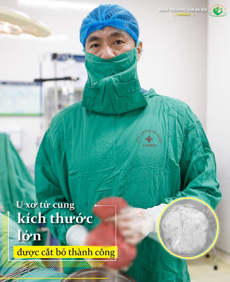 Bác sĩ Nguyễn Xuân Hải phẫu thuật khối u xơ tử cung cho bệnh nhân - ảnh BVCC Bác sĩ Nguyễn Xuân Hải phẫu thuật khối u xơ tử cung cho bệnh nhân - ảnh BVCC