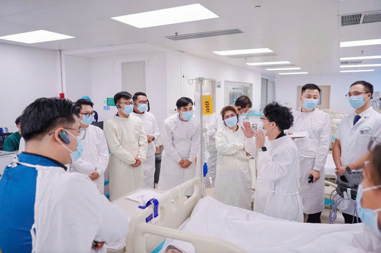 Tham gia đi buồng, thăm khám bệnh nhân trước ghép tạng.