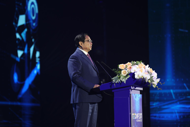 Thủ tướng Chính phủ Phạm Minh Chính phát biểu tại Techfest Vietnam 2022 - Ảnh BTC