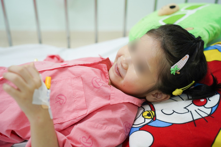 Bệnh nhi đã khỏe trở lại sau phẫu thuật - Ảnh BVCC