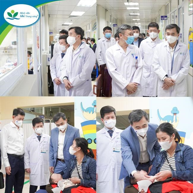 Đoàn công tác Bộ Y tế thăm và làm việc với Trung tâm Bệnh nhiệt đới – Bệnh viện Nhi Trung ương - Ảnh BVCC