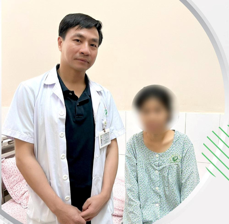 ThS.BSCKII Nguyễn Xuân Hải và bệnh nhân sau phẫu thuật