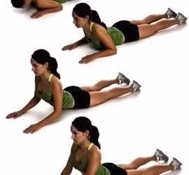 Tư thế nằm sấp đẩy người - Ảnh BVCC