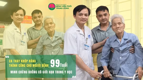 Kỳ tích thay khớp háng thành công cho cụ ông 99 tuổi - Ảnh BVCC