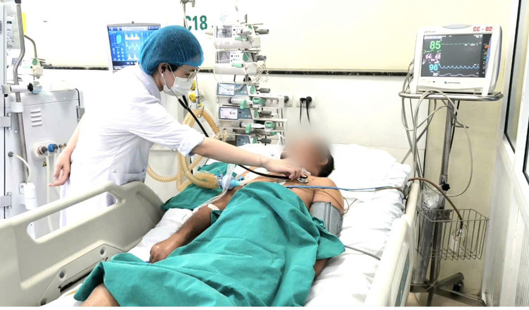 Một bệnh nhân khác bị uốn ván - Ảnh BVCC