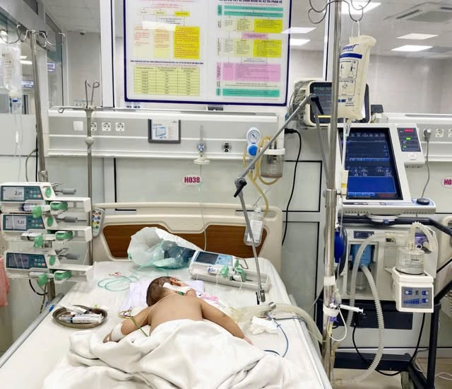 Trẻ nhiễm cúm A nặng - Ảnh minh họa