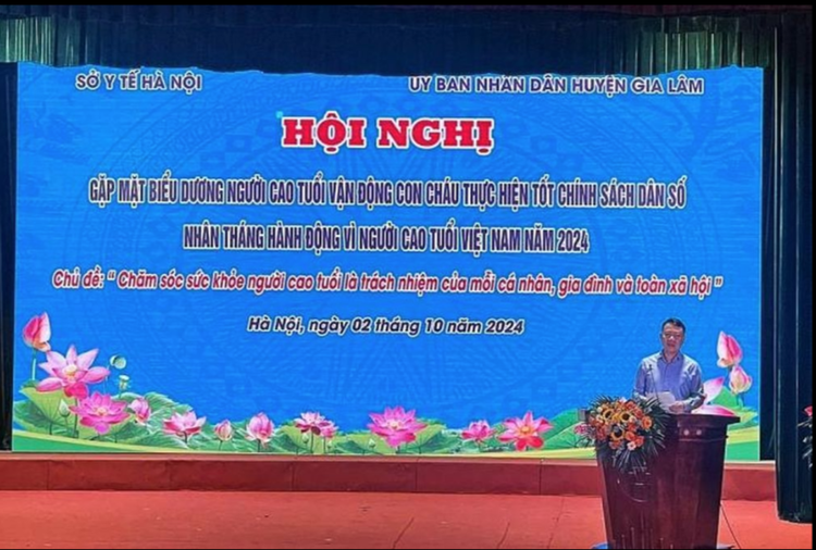 Ông Lê Thanh Dũng, Cục trưởng Cục Dân số (Bộ Y tế) phát biểu