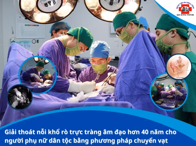 Kíp phẫu thuật thực hiện vá lỗ rò trực tràng âm đạo cho bệnh nhân S.
