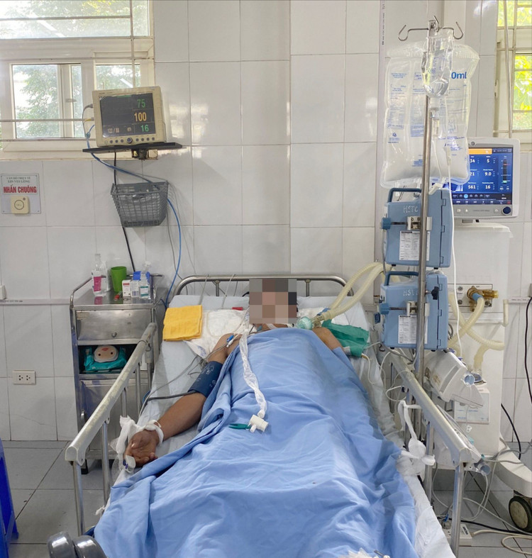 Bệnh nhân H.N.H trong thời gian được tiến hành phương pháp hạ thân nhiệt chỉ huy - Ảnh BVCC