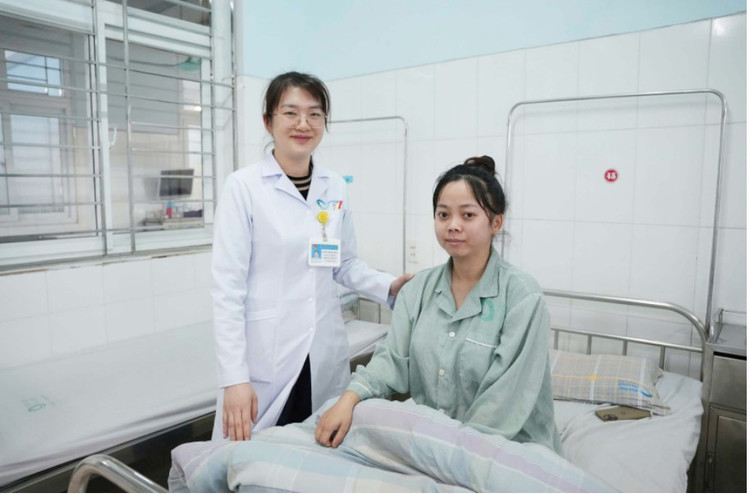 Bệnh nhân phục hồi sức khỏe tốt sau phẫu thuật u nang khổng lồ tuyến thượng thận - Ảnh BVCC