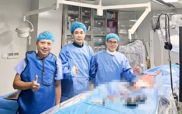 Người bệnh được chỉ định can thiệp lấy huyết khối mạch não tại bệnh viện Đa khoa Phú Thọ