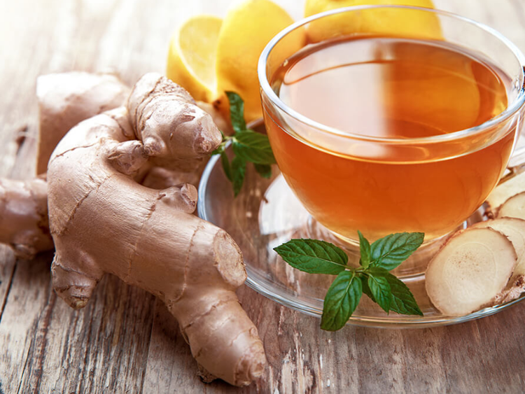 Trà gừng có tác dụng bổ não, giảm rối loạn tiền đình - Ảnh minh họa Minh