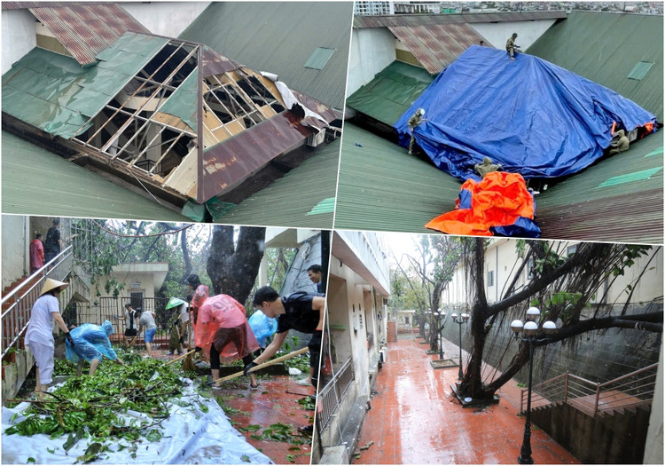 Bệnh viện Đa khoa tỉnh Quảng Ninh dồn lực nhanh chóng khắc phục hậu quả sau bão
