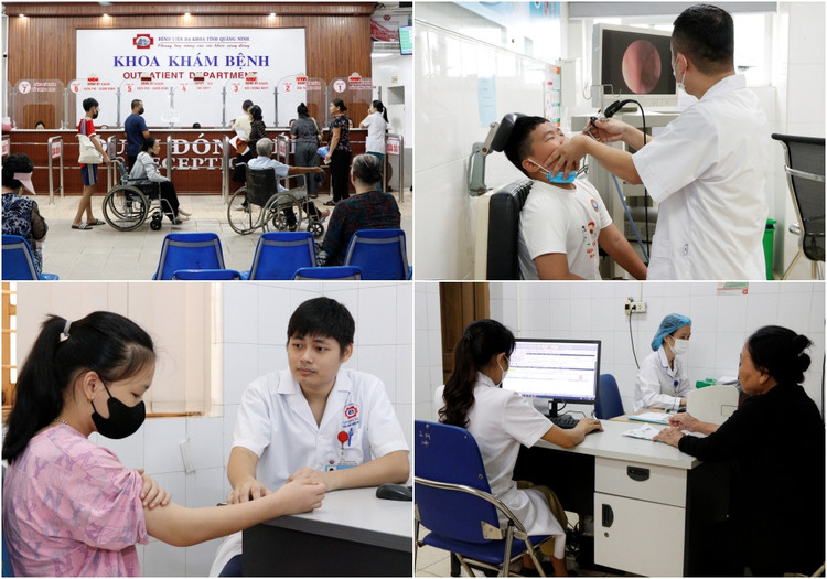 Bệnh viện Đa khoa tỉnh Quảng Ninh khắc phục hậu quả mưa bão, đảm bảo duy trì tốt công tác khám chữa bệnh - Ảnh BVCC