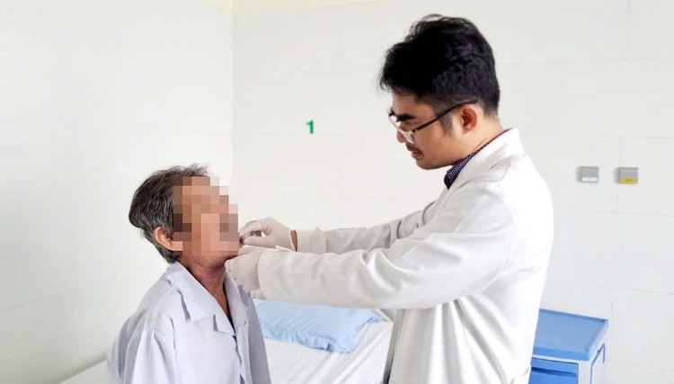 Vị trí lưỡi bị tổn thương. Ảnh: BVCC.