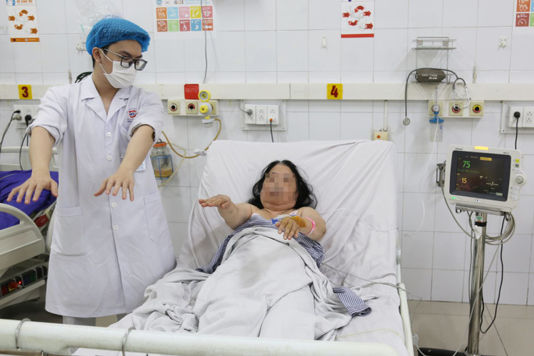 Bệnh nhân N. đột quỵ não tái phát hồi phục hoàn toàn, vận động tốt sau điều trị - Ảnh BVCC