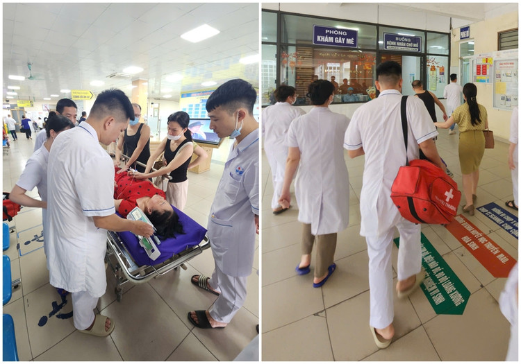 Bệnh nhân đột quỵ não tái phát được tiêu sợi huyết đường tĩnh mạch ngay tại phòng chụp và lập tức chuyển phòng can thiệp - Ảnh BVCC