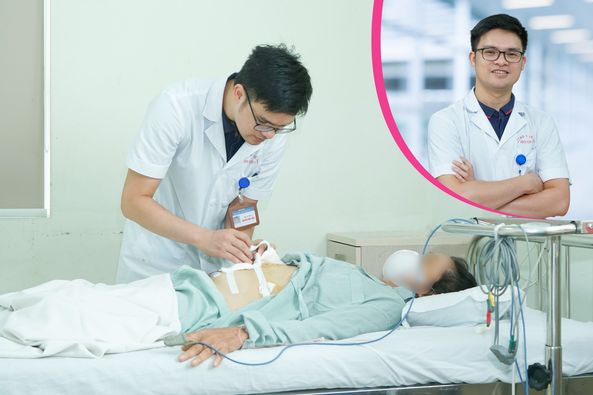 Thăm khám cho bệnh nhân sau phẫu thuật - Ảnh BVCC