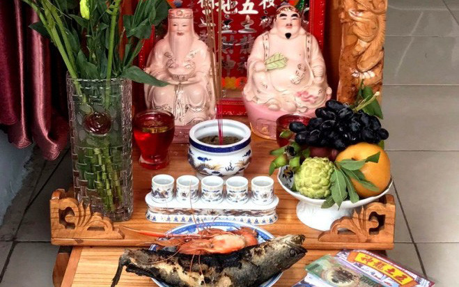 Mâm cúng ngày vía Thần Tài - Ảnh minh họa