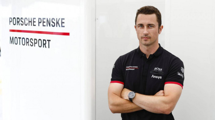 Dane Cameron (quốc tịch Mỹ), một trong 2 tay đua của Porsche Penske Motorsport.