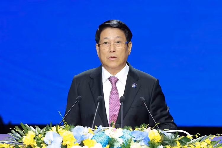 Chủ tịch nước Lương Cường phát biểu tại Lễ mở ký. Ảnh: Như Ý